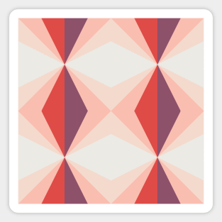 Retro Geometric Diamond Pattern Magnet